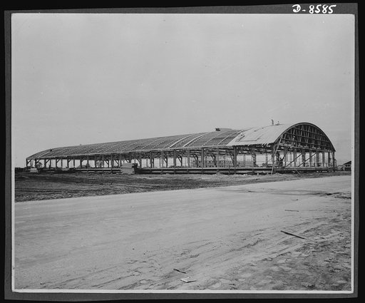 Substitute materials. Timber connectors. Constructed of wood reinforced with timber connectors, this 166 foot wide clear span mold loft building has been duplicated many times in shipyards on the Pacific, Atlantic and Gulf Coasts. The unobstructed floor of a mold loft is a giant drawing board. The m