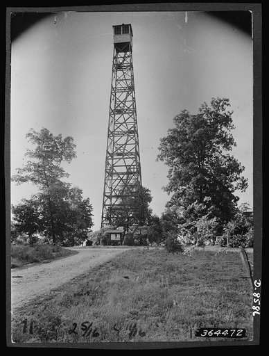 Substitute materials. Timber connectors. A lookout tower in the Shawnee National Forest in Illinois. This 100-foot tower is constructed of wood, made possible by the use of timber connectors
