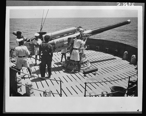 India in the war. On duty with seamen of the Royal Indian Navy on active service in Eastern waters. Captured Italian equipment on board often proves these ships have engaged in successful action