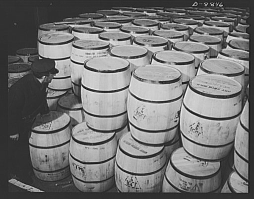 Transportation. Lend-lease shipments. Barrels of dry skimmed milk, part of a lend-lease shipment, move from a pier to a United Nations freighter that will carry them together with other vital necessities to one of our allies