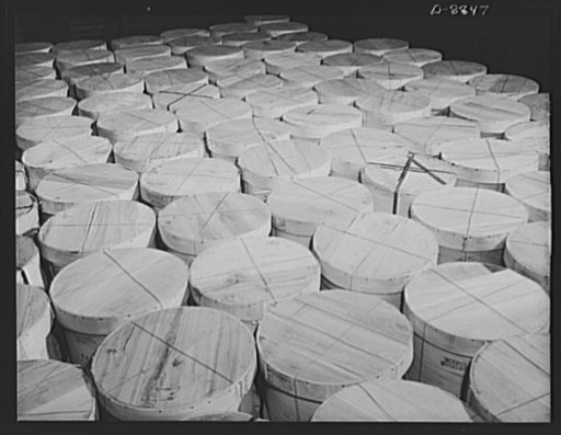 Transportation. Lend-lease shipments. Wisconsin cheddar cheeses, part of a lend-lease shipment, move from a pier to a United Nations freighter that will carry them together with other vital necessities to one of our allies