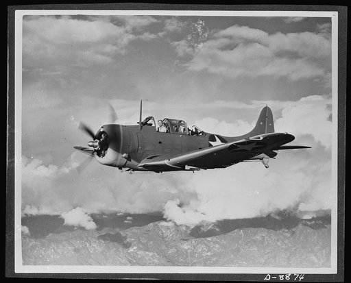 Aircraft. Naval. The Navy's SBD light dive bomber is the counterpart of the Army's A-24 (Dauntless) with the differences that adapt it to Navy requirements. This Douglas plane is equipped with slotted wing flaps to decrease air speed and obtain greater bombing accuracy. It is more maneuverable than 