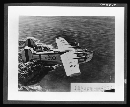Aircraft. Naval. The Navy's "Coronado" (PB2Y-2) was designed by Consolidated for long-range patrol and transport missions. It is an all-metal, high-wing flying boat powered by four Pratt and Whitney engines of 1,200 horsepower each. Its speed is over 200 miles per hour, its range over 3,000 miles, i