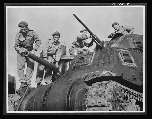 Australia in the war. Australian tank crews, trained in the latest methods and techniques from the world's battlefronts, are equipped with American tanks, provided under the lend-lease program