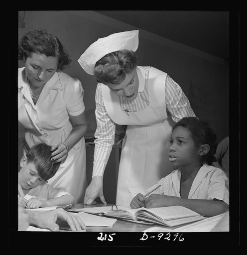 Nurse training. Nurses as well as teachers are needed in the hospital schoolroom where convalescing youngsters keep up with their school work