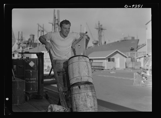 Baseball players in war production. Pitching in to stop the Axis short, shortstop Vernie Stephens, former Saint Louis Browns star, has been a warehouseman for California Ship Building Corporation since early last fall