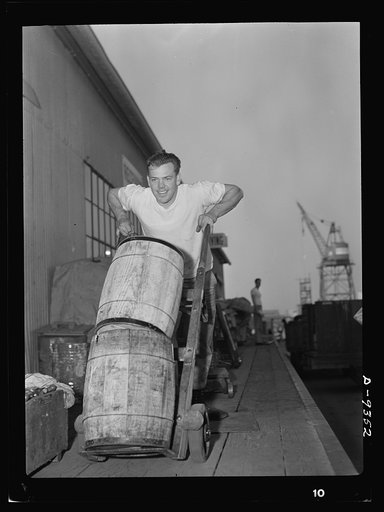 Baseball players in war production. Pitching in to stop the Axis short, shortstop Vernie Stephens, former Saint Louis Browns star, has been a warehouseman for California Ship Building Corporation since early last fall