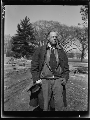 Erecting million-dollar bridge in Washington. Archie A. Alexander, senior partner in the firm of Alexander and Repass of Des Moines, Iowa, contractors of the million-dollar bridge being built across the Tidal Basin in Washington, D.C.  Mr. Alexander and Maurice A. Repass were classmates at the Schoo