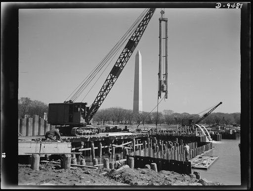 New Tidal Basin bridge under construction in Washington, D.C. The famous cherry blossoms along the Tidal Basin in Washington, D.C., may be viewed from a new angle next season when the million-dollar bridge across the Tidal Basin will have been completed. The bridge, which will connect Independence A
