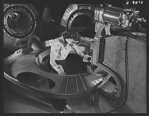 Production. BT-13A ("Valiant") basic trainers. Forming motor cowl rings for "Valiant" basic trainers at Vultee's Downey, California plant. At the Downey plant is made the BT-13A ("Valiant") basic trainer--a fast, sturdy ship powered by a Pratt and Whitney Wasp engine