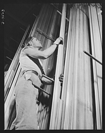 Production. BT-13A ("Valiant") basic trainers. Tubing used in aircraft production at Vultee's Downey, California plant. At the Downey plant is made the BT-13A ("Valiant") basic trainer--a fast, sturdy ship powered by a Pratt and Whitney Wasp engine