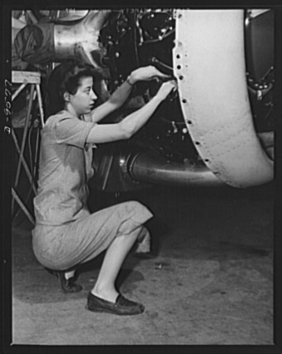 Production. A-31 ("Vengeance") dive bombers. Manifold line installation. A Vultee woman worker shown adjusting the manifold line on a "Vengeance" dive bomber made at Vultee's Nashville Division. The "Vengeance" (A-31) was originally designed for the French. It was later adopted by the RAF (Royal Air