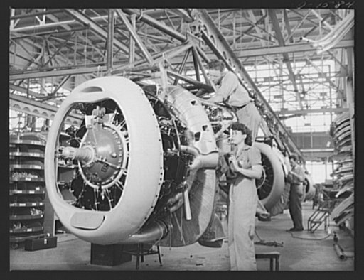 Production. A-31 ("Vengeance") dive bombers. Cowl-former installation. A pair of workers at the Nashville Division of Vultee Aircraft Inc. are shown making a cowl-former installation, one of the operations in the assembly of a Vultee "Vengeance" dive bomber. The "Vengeance" (A-31) was originally des