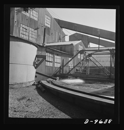 Production. Zinc. Recovering zinc by flotation at a large concentrator. From the Eagle-Picher plant near Cardin, Oklahoma, come great quantities of zinc and lead to serve many important purposes in the war effort