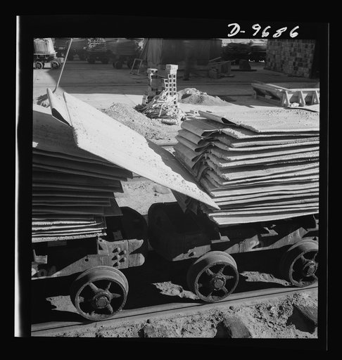 Production. Copper (refining). Pouring copper ingots at a large refining operation. Large amounts of copper are produced for the war effort at the El Paso, Texas plant of Phelps-Dodge Refining Company