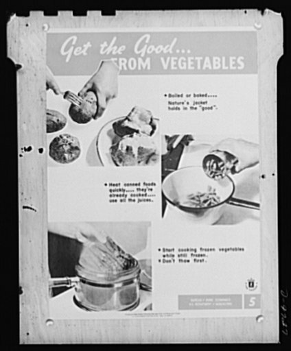 Agriculture chart. One of a series of ten charts released by the Bureau of Home Economics, Department of Agriculture. A limited number are on sale at twenty-five cents for a set of ten at the Superintendent of Documents, Government Printing Office (GPO), Washington, D.C.