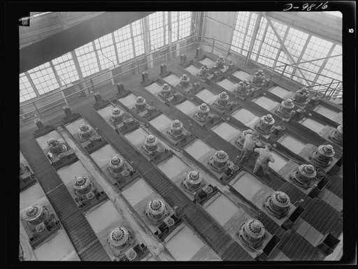 Production. Copper. Flotation machines at one of the copper concentrators of the Utah Copper Company. Its plants at Magna and Arthur in Utah are treating vast quantities of the copper so vital for war purposes