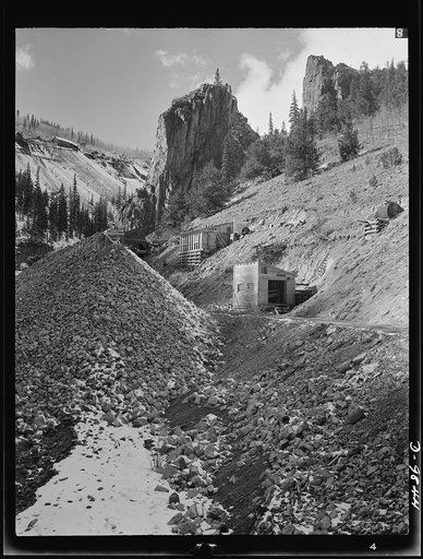 Production. Lead. Reopened mine workings near Creede, Colorado. Creede, for many years a "ghost town," has resumed the activities that made it an important lead-producing center years ago, and is now producing much metal vitally needed for the war effort