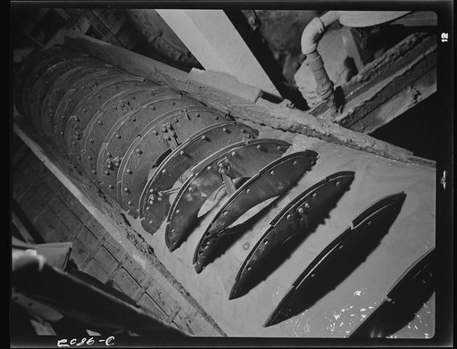 Production. Lead. An Akins type classifier in a lead concentrator near Creede, Colorado where old mines have been reopened. The classifier sends back to the ball mill all ore not crushed to pass a screen of specified mesh. Creede, for many years a "ghost town," has resumed the activities that made i