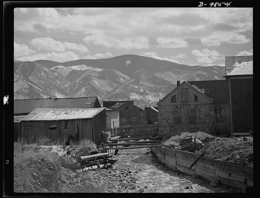 Production. Lead. View near Creede, Colorade where old lead mines have been reopened. Creede, for many years a "ghost town," has resumed the activities that made it an important lead-producing center years ago, and is now producing much metal vitally needed for the war effort