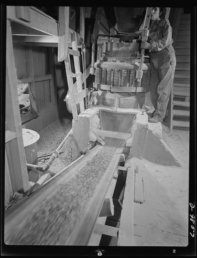 Production. Lead. A small Symons cone crusher for crushing lead ore in a mill near Creede, Colorade where old lead mines have been reopened. Creede, for many years a "ghost town," has resumed the activities that made it an important lead-producing center years ago, and is now producing much metal vi