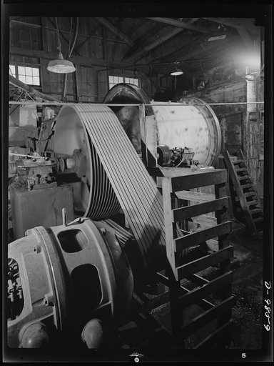 Production. Lead. A ball mine for crushing lead ore to fine sizes in a concentrator near Creede, Colorade where old lead mines have been reopened. Creede, for many years a "ghost town," has resumed the activities that made it an important lead-producing center years ago, and is now producing much me