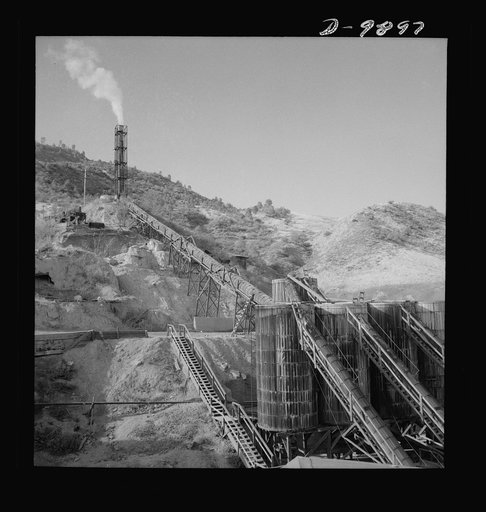 Production. Mercury. A mercury extraction plant at New Idria, California. Triple-distilled mercury is produced here by the New Idria Quicksilver Mining Company from cinnabar, an ore containing sulphur and mercury mined at a number of workings near the plant