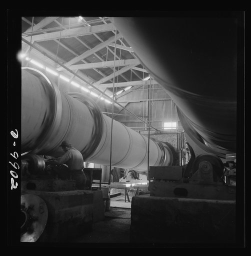 Production. Mercury. Rotary kiln in a mercury extraction plant at New Idria, California, in which ore is introduced to a temperature of 1,200 degrees Fahrenheit. This heat drives off the sulphur and vaporizes the mercury which is later condensed. Triple- distilled mercury is produced at the plant by