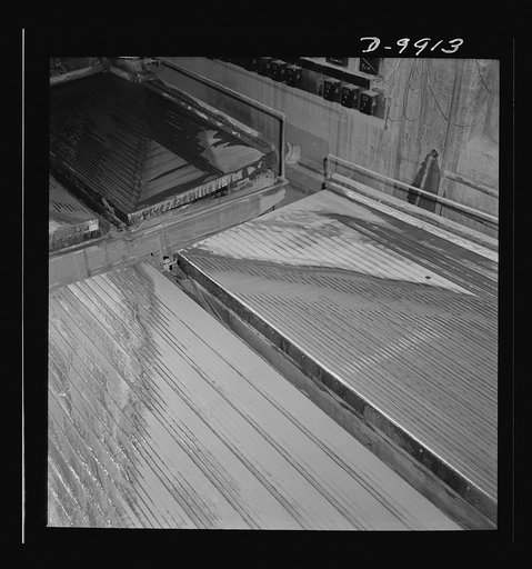Production. Tungsten. Concentrating tungsten ore on tables in a recovery plant near Kingman, Arizona. The Boriana mine and plant at this point are producing large amounts of tungsten, for which there are many vital uses in the war effort. Boriana Mine, Arizona