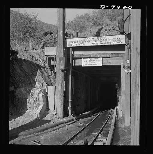 Production. Tungsten. Entrance to the Boriana tungstan mine near Kingman, Arizona. The Boriana mine and plant at this point are producing large amounts of tungsten, for which there are many vital uses in the war effort. Boriana Mine, Arizona