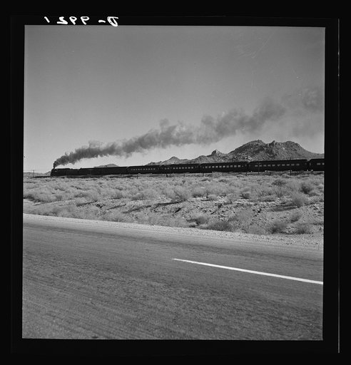Production. Tungsten. Transcontinental railroad traffic passes close to the tungsten recovery plant near Kingman, Arizona. The Boriana mine and plant at this point are producing large amounts of tungsten, for which there are many vital uses in the war effort. Boriana Mine, Arizona