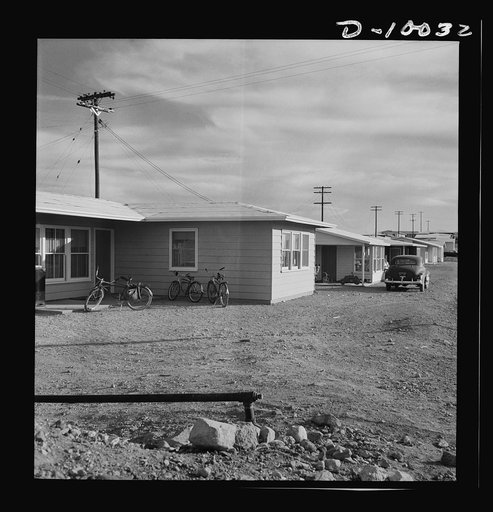 Production. Copper. Workmen's quarters outside a copper smelting plant of the Phelps-Dodge Mining Company at Morenci, Arizona, which is supplying great quantities of the copper so vital in our war effort