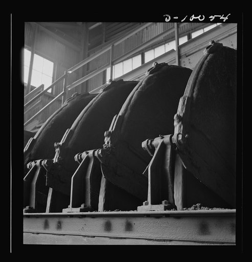 Production. Copper. Filter at a copper concentrator of the Phelps-Dodge Mining Company at Morenci, Arizona. This plant is supplying great quantities of the copper so vital in our war effort