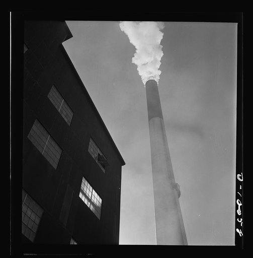 Production. Copper. Smokestack of a large copper smelter of the Phelps-Dodge Mining Company at Morenci, Arizona. This plant is supplying great quantities of the copper so vital in our war effort