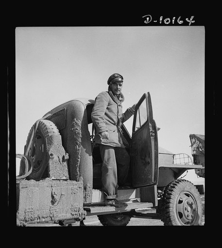 Correspondent overseas. George Tucker, Associated Press war correspondent, is shown as he made trip with American truck convoy through the Persian corridor carrying supplies for Russia