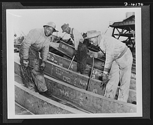 Rushing the SS George Washington Carver to completion. Negro skilled workers played an important part in the construction of the SS George Washington Carver, second Liberty Ship named for a Negro, in the Richmond Shipyard No. 1 of the Kaiser Company. The first Negro to receive the Anchorman Award wa
