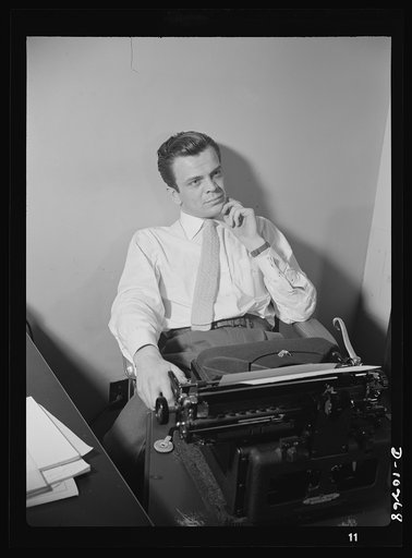 "You Can't Do Business With Hitler." Elwood Hoffman writes the script for "You Can't Do Business With Hitler" radio show, written and produced by the radio section of the Office of War Information (OWI). This series of programs is broadcast by 800 stations in the United States and foreign countries
