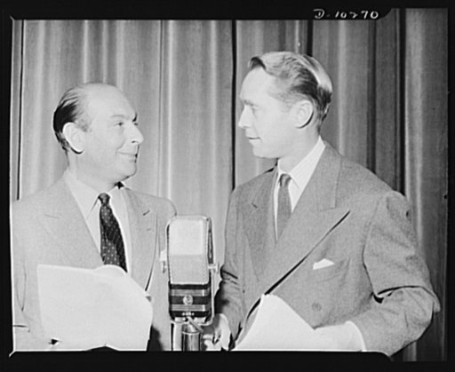 Three Thirds of the Nation. Sir Cedric Hardwicke and Franchot Tone share mike honors on War Production Board (WPB) radio show Three Thirds of the Nation, Blue Network, June 3, 1942
