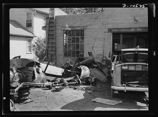 Salvage. Requisitioning auto graveyards. Tons of scrap at the auto graveyard of the Lenox Motor Company, Colmar Manor, Maryland were withheld from the war effort. Donovan, the owner, refused to sell at established junk prices. The material has since been requisitioned by the U.S. government