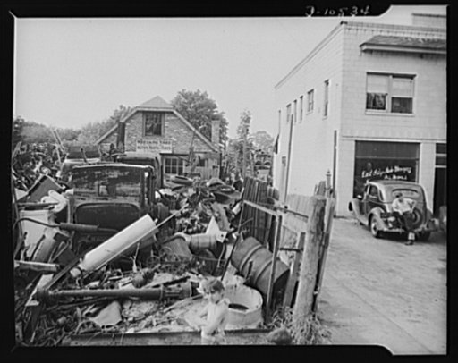Photo taken at East Islip, Long Island, of the Gudkin automobile graveyard