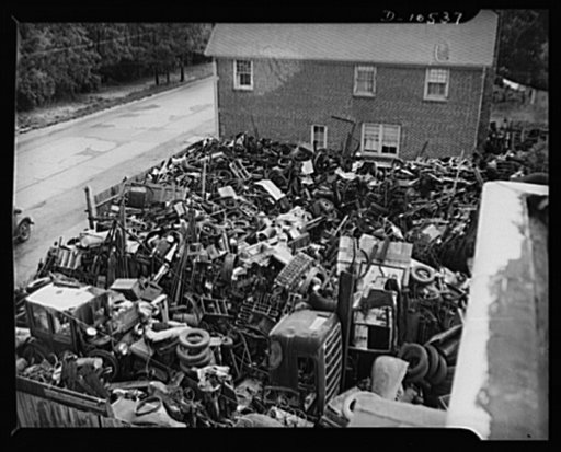 Photo taken at East Islip, Long Island, of the Gudkin automobile graveyard