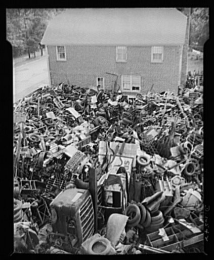 Photo taken at East Islip, Long Island, of the Gudkin automobile graveyard