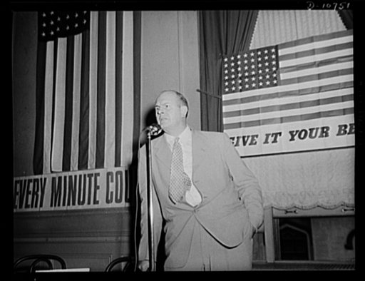 Alex G. Nordholm, Chief, Regional Service, War Production Drive Headquarters, speaking before labor-management committee members at Hazleton, July 30th