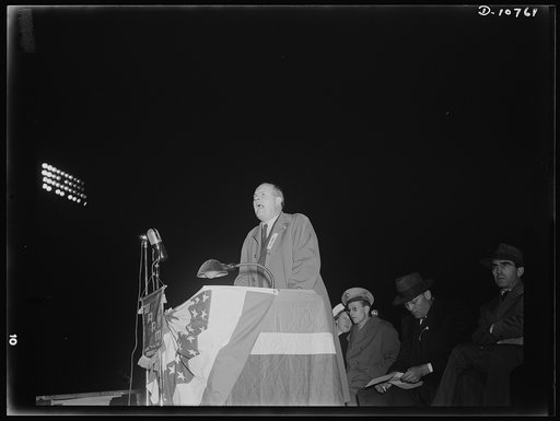 War production drive. Anthracite rallies. Alex Nordholm, Chief of Field Operations, War Production Drive, addressed servicemen and miners at the anthracite rally in Hazleton, Pennsylvania. Anthracite miners' rallies were held in four Pennsylvania cities, September 28th through October 1st