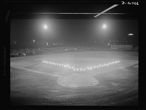 War production drive. Anthracite rallies. Jeep headlights form V for victory at the night rally for Pennsylvania anthracite miners in Wilkes-Barre on September 29th. Similar rallies were held in other anthracite area cities from September 28th through October 1st