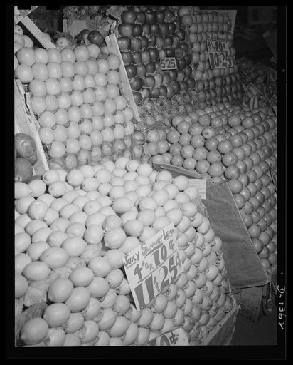 The four freedoms. Market stands piled high with healthful foods at prices within reach are a familiar sight to Americans, but the fruits an American buys in a single day are a month's blessing for many in the conquered lands of Europe