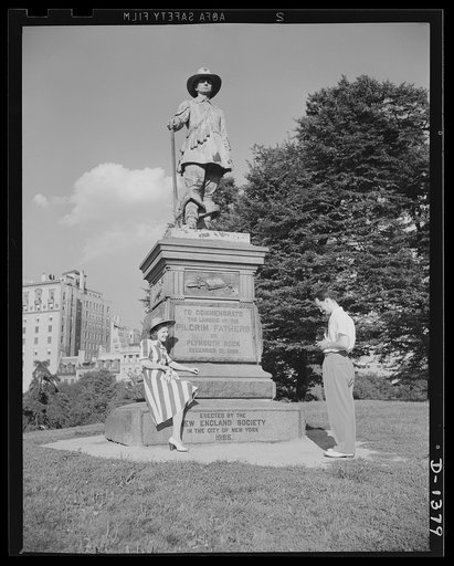 The four freedoms. Lest we forget, the early settlers of America came to these shores to find a land of freedom. Here in Central Park, New York City, these young people of today are enjoying that freedom