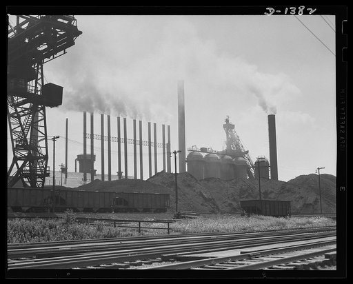 The four freedoms. All out for defense is this Eastern steel mill. The furnaces are running twenty-four hours a day as American labor and American industry cooperate in the greatest armament effort of all time