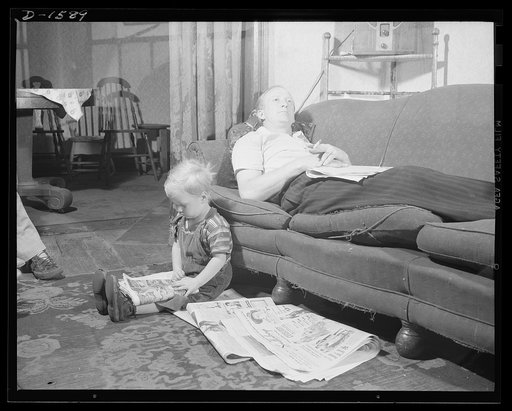 Priorities unemployment. No more money. John Jones, silk worker, is a victim of "priorities unemployment." It might have been James Smith, rubber worker. It might have been anybody. The "priorities unemployment" is part of a process of changing over, of retooling. And it's a temporary part, in most 