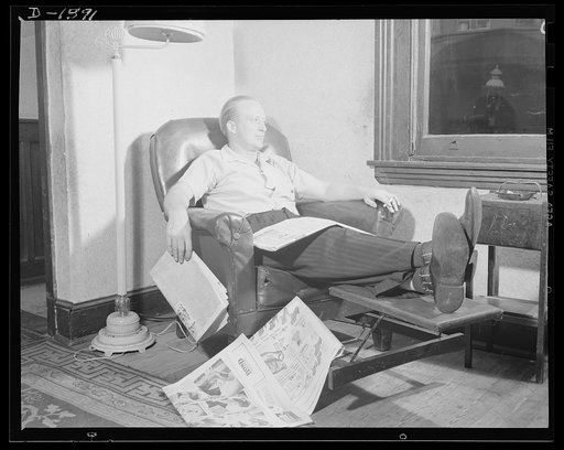 Priorities unemployment. No more money. John Jones, silk worker, is a victim of "priorities unemployment." It might have been James Smith, rubber worker. It might have been anybody. The "priorities unemployment" is part of a process of changing over, of retooling. And it's a temporary part, in most 